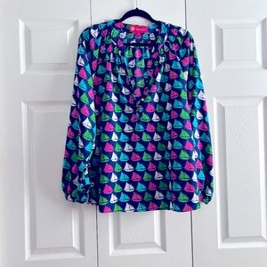 ⚓️💙💗 NWOT MacBeth Collection Sailboat Top Size XL